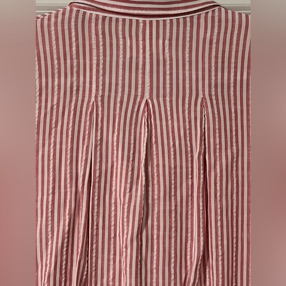 Women’s pink and white striped button-down blouse Universal Thread size XL - Picture 6 of 7